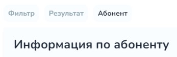 Вкладка «Фильтр по абонентам». Вкладка детальная информация Вкладка «Фильтр по абонентам». Вкладка детальная информация